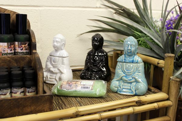 Sitting Buddha Oil Burner - Blue - Image 4