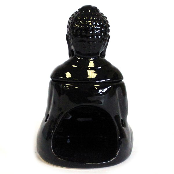 Sitting Buddha Oil Burner - Black - Image 2
