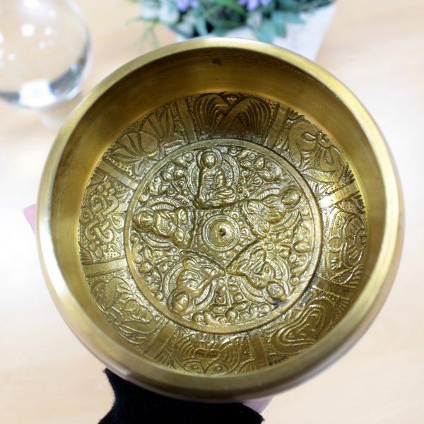 Lrg Five Buddha Singing Bowl - Image 4