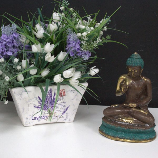 Med Hand Up Sitting Buddha - Image 3