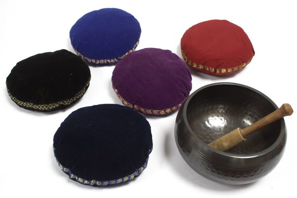 Singing Bowl Velvet Cushion - 16cm - Image 2