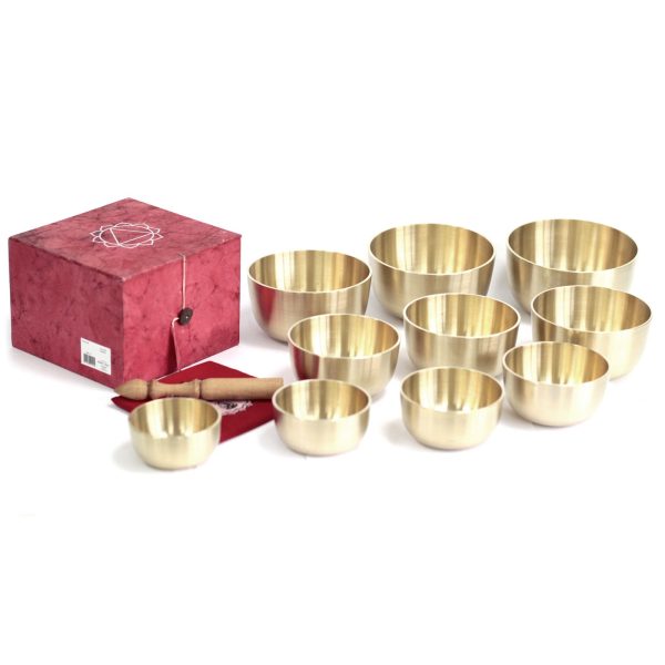 Set of 10 Singing Metal Bowls - Image 2
