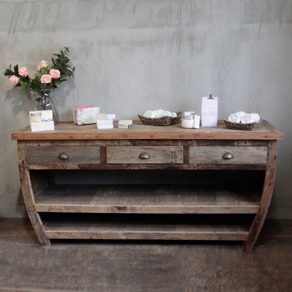 Centerpiece Recycled Wood Table - 180x60x80cm - Image 2