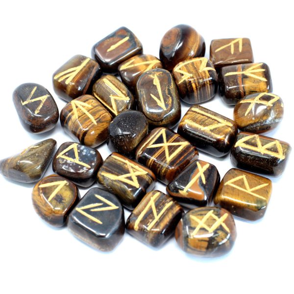 Runes Stone Set in Pouch - Tiger Eye - Image 2