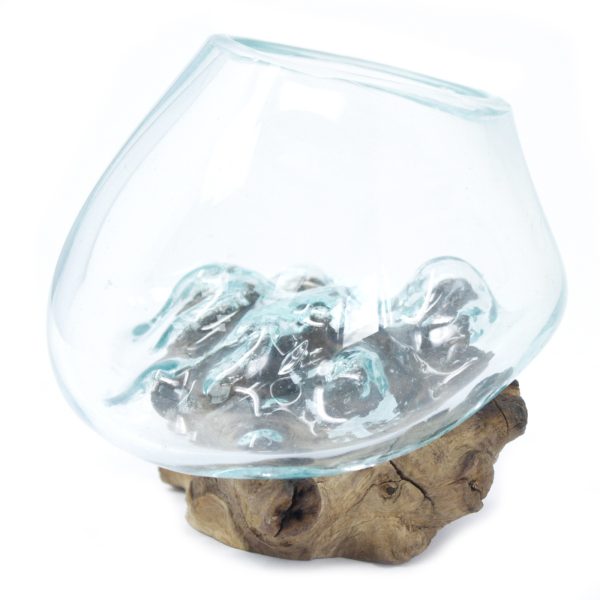 Molten Glass on Wood - Small Bowl - Image 3