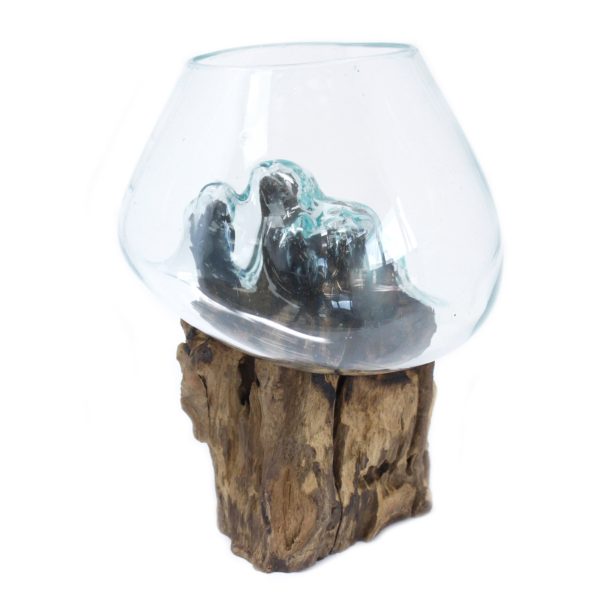 Molten Glass on Wood - Large Bowl - Image 3