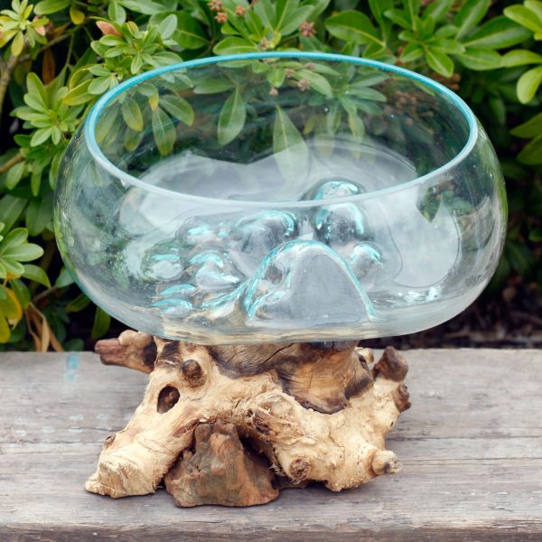 Molten Glass on Wood - Open Lrg Bowl - Image 2