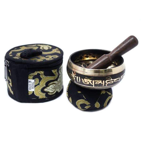 Mini Singing Bowl Gift Set - Black - Image 4