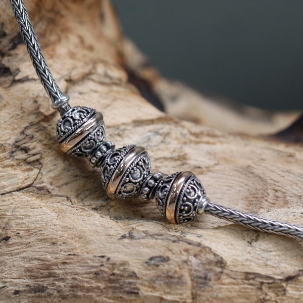 Silver & Gold Necklace -Tri - Image 2