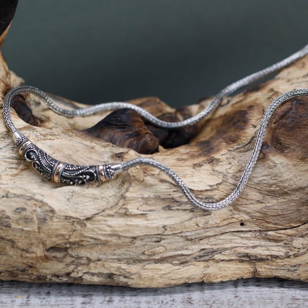 Silver & Gold Necklace - Tribal - Image 3