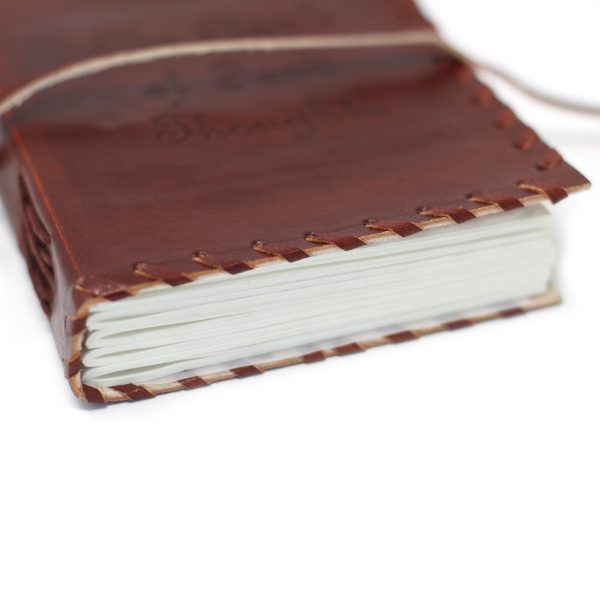 Leather Book of Thoughts with Wrap Notebook (6x4") - Image 2