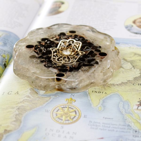 Orgonite Desk Power Packs - Hamsa with Sellonite - Med - Image 3