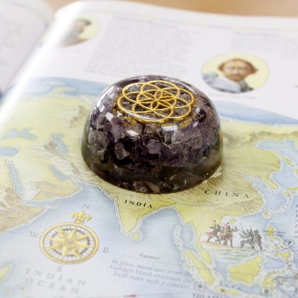 Orgonite Desk Power Packs - Amethyst Dome - Image 3