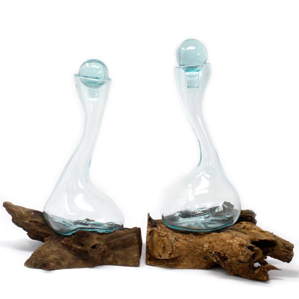 Molten Glass on Wood - Wine Decanter - Image 4