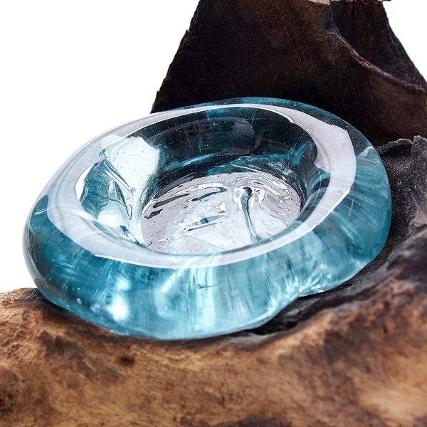 Molten Glass on Wood - Candle Holder - Image 4