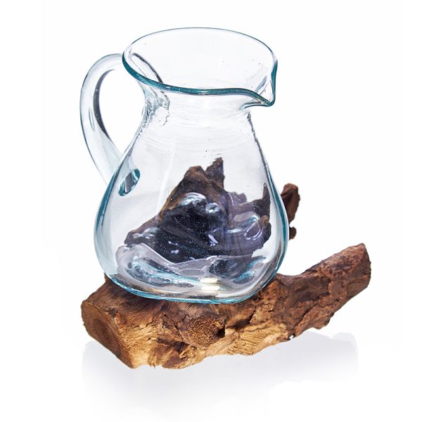 Molten Glass on Wood- Water Jug - Image 3