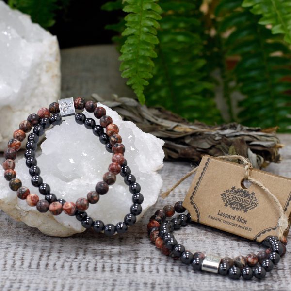 Magnetic Gemstone Bracelet - Leopard Skin - Image 4