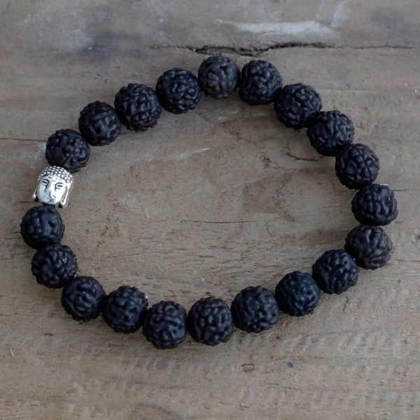 Rudraksha Buddah Bangle Mala - Dark - Image 3