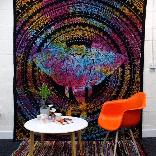 Double Cotton Bedspread + Wall Hanging - Elephant Head - Image 3