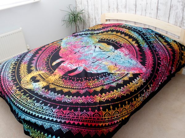 Double Cotton Bedspread + Wall Hanging - Elephant Head - Image 4