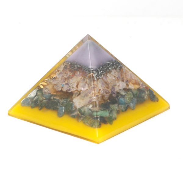 Lrg Organite Pyramid 70mm - Treeï¼ˆgold base) - Image 2