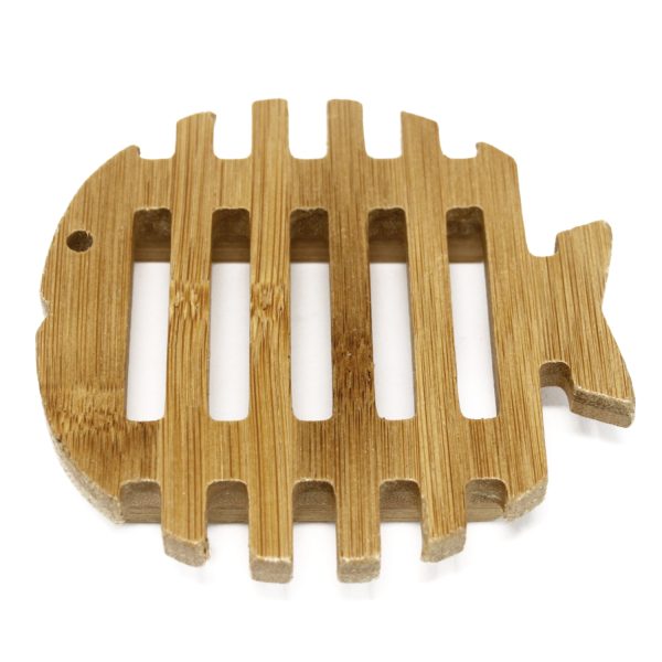 Hemu Wood Soap Dish - Fish - Image 2