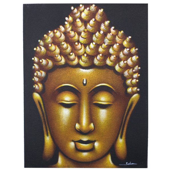 Buddha Painting - Gold Sand Finish - Image 2