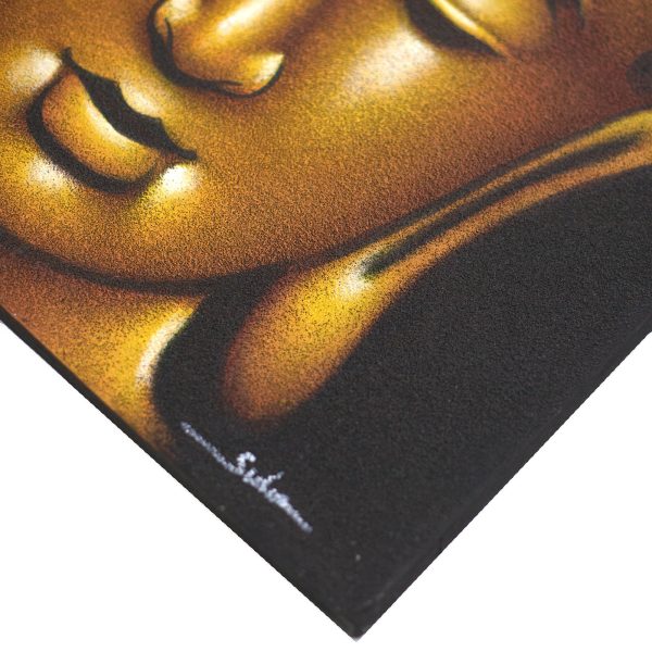 Buddha Painting - Gold Sand Finish - Image 3