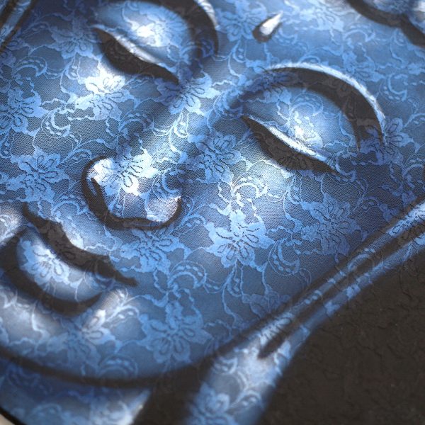 Buddah Painting - Blue Brocade Detail - Image 3