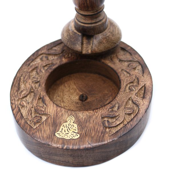 Sm Mango Wood Backflow Burner - Brass Buddha - Image 3