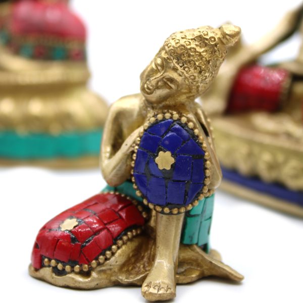 Brass Buddha Figure - Thinking - 6.5 cm - Image 3