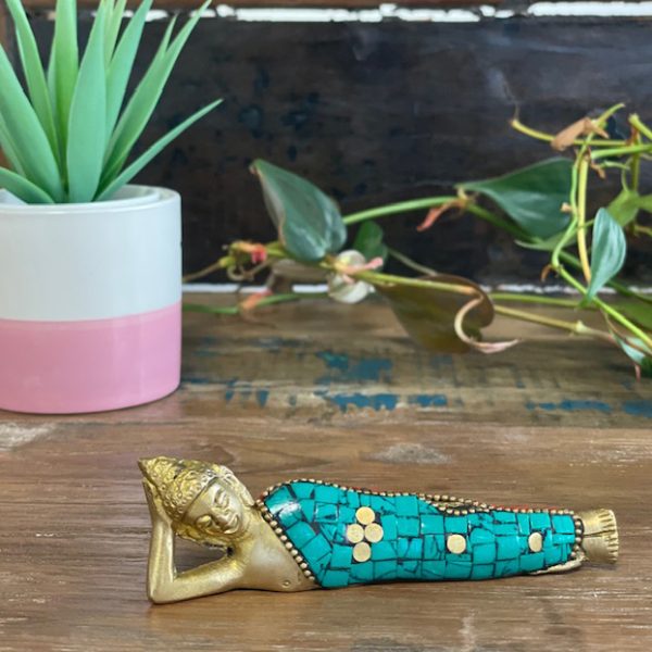 Brass Buddha Figure - Lying Down - 10cm - Image 3