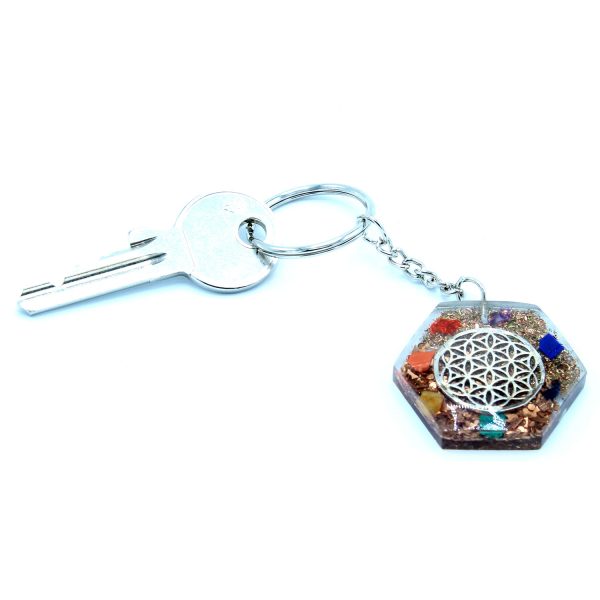 Orgonite Power Keyring - Octagon Flower of Life - Image 4