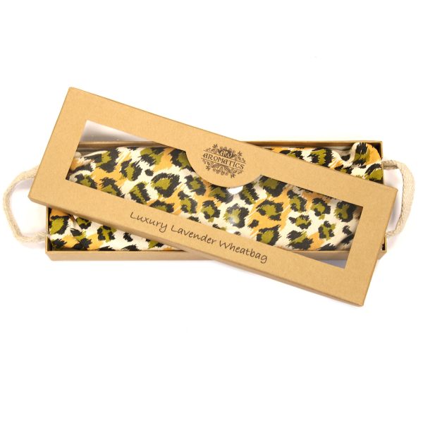 Luxury Lavender  Wheat Bag in Gift Box  - Night Leopard - Image 2