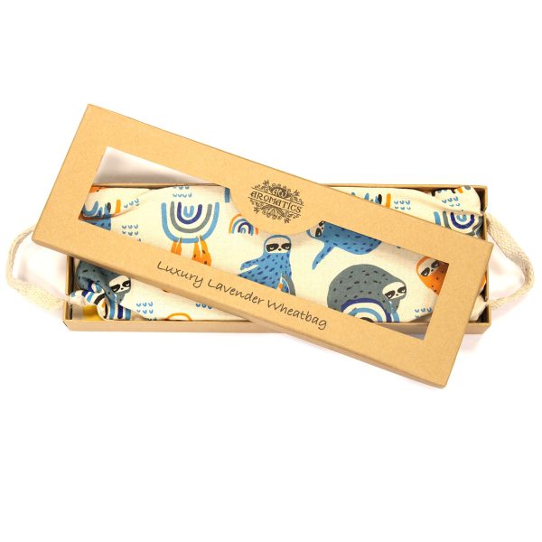 Luxury Lavender  Wheat Bag in Gift Box  - Lazy Sloth - Image 2