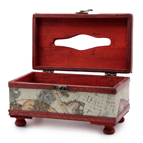 Tissue Box Old Map with Legs - Image 2