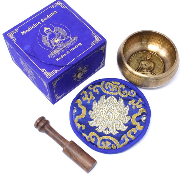 Medicine Buddha Singing Bowl Set 10cm (min 500gm) - Image 3