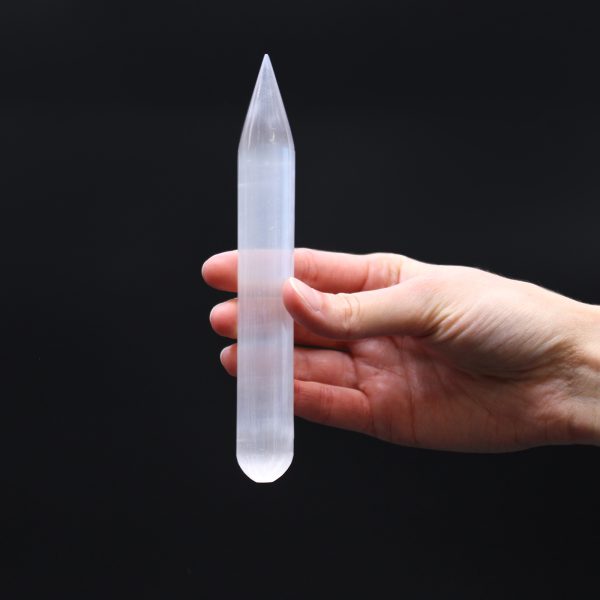 Selenite Wand - 16 cm (Point one End) - Image 4