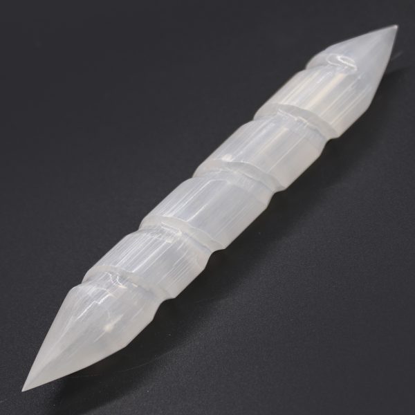 Selenite Spiral Wands - 16 cm (Point Both Ends) - Image 3