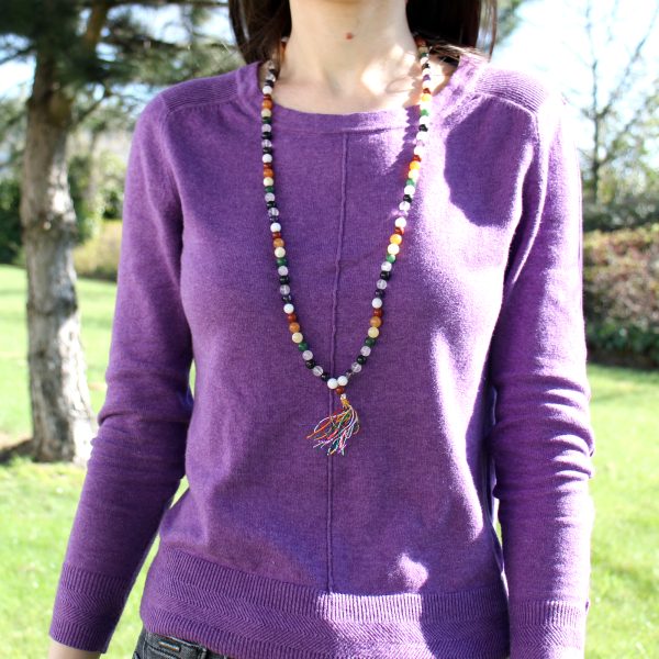 108 Bead Mala - White Quartz - Image 4