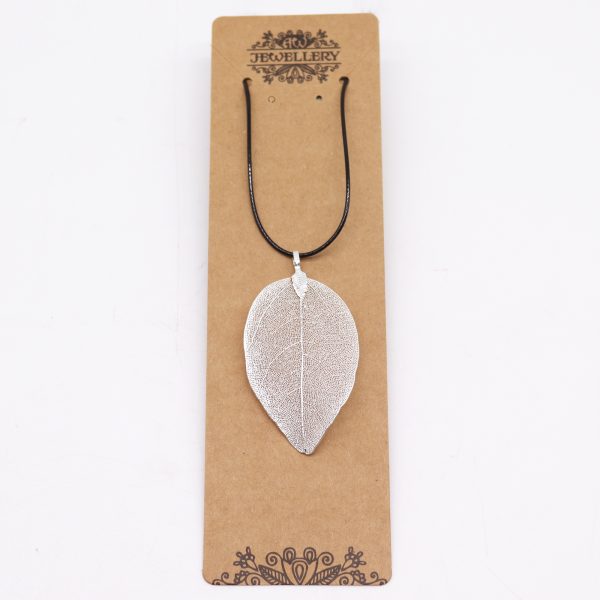 Necklace - Bravery Leaf - Silver - Image 3