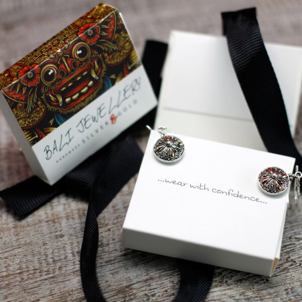 Silver & Gold Earring - Dragonflies - Image 5