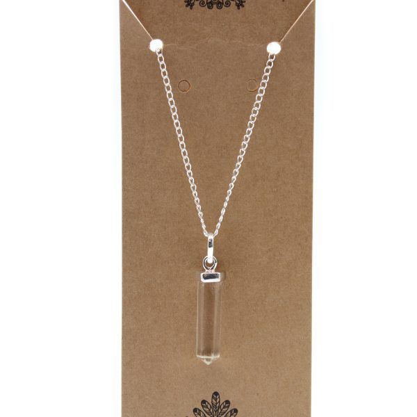 Gemstone Classic Point Pendant - Rock Quartz - Image 3