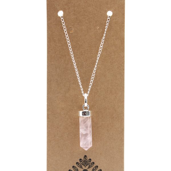 Gemstone Classic Point Pendant - Rose Quartz - Image 3