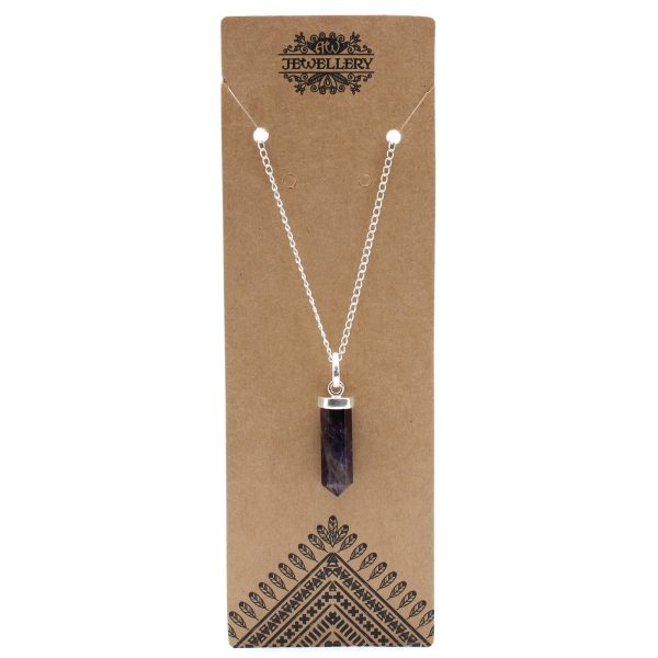 Gemstone Classic Point Pendant - Amethyst - Image 2