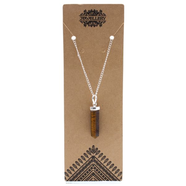 Gemstone Classic Point Pendant - Tiger Eye - Image 2