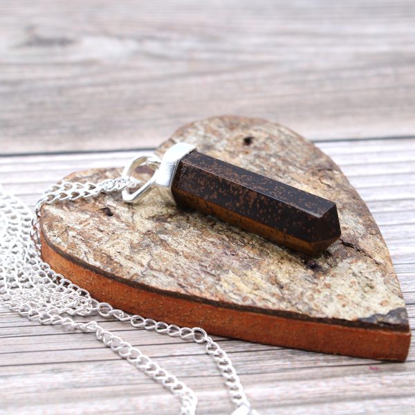 Gemstone Classic Point Pendant - Tiger Eye - Image 4
