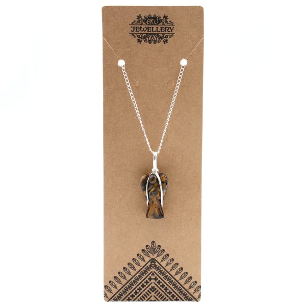Gemstone Guardian Angel Pendant - Tiger Eye - Image 2
