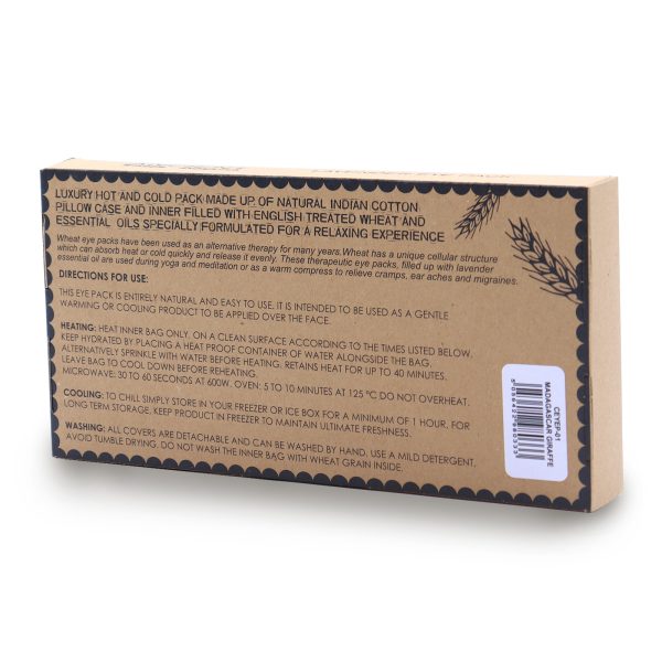 Lavender Natural Cotton and Juco Eye Pillow in Gift Box - Madagascar Giraffe - Image 2