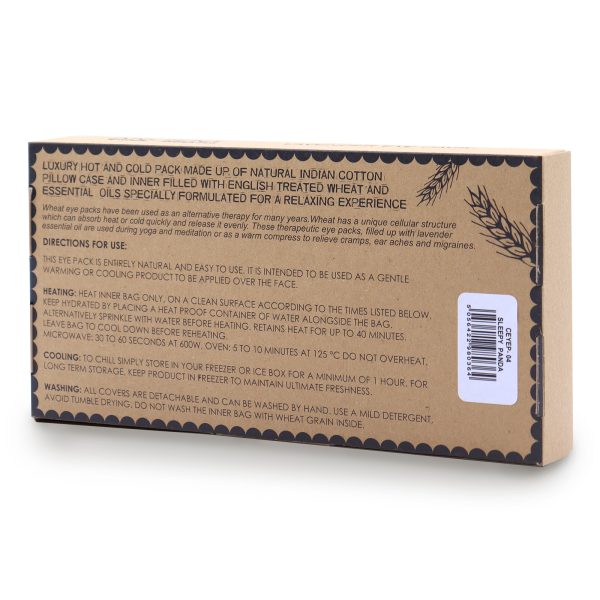 Lavender Natural Cotton and Juco Eye Pillow in Gift Box - Sleepy Panda - Image 2